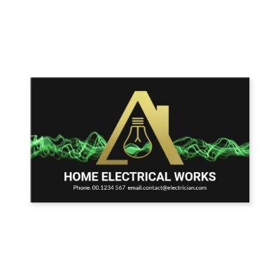 Striking Green Lightning Gold Electric Home Bulb
