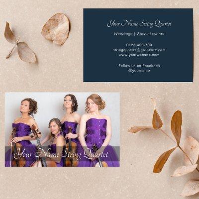 String Quartet Photo Template Musician Navy Blue