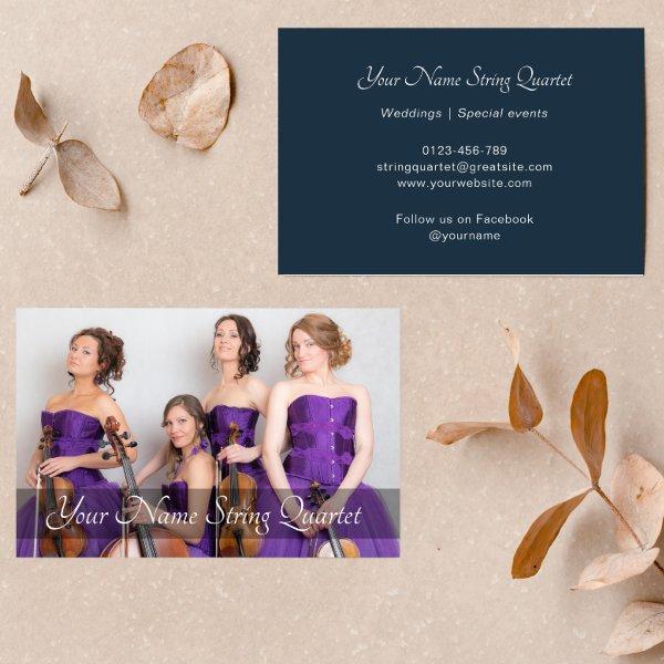 String Quartet Photo Template Musician Navy Blue