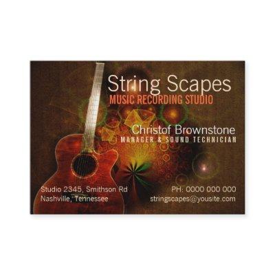 String Scapes Guitar 2011 Calendar Biz Cards