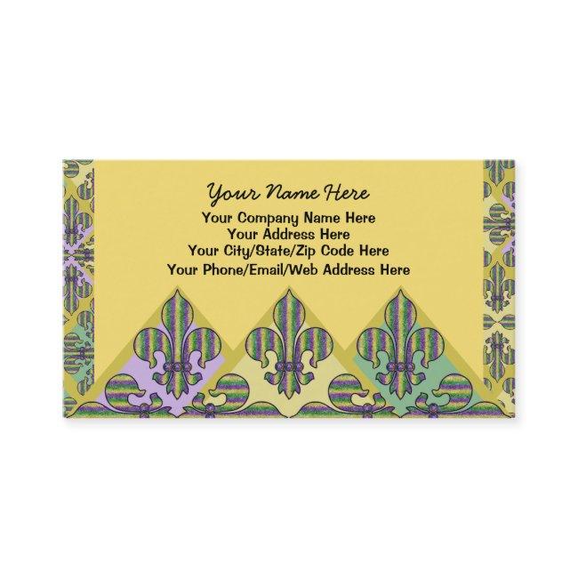 Stripe Mardi Gras Fleur de lis