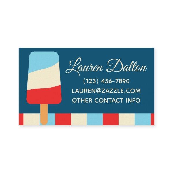 Striped Popsicles Business or Contact Cards