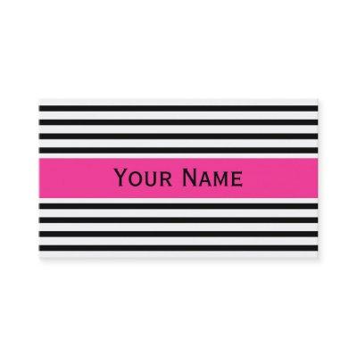 Stripes Pattern narrow black + your backg. & text