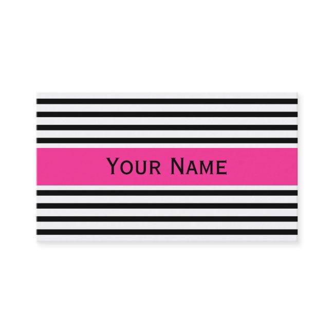 Stripes Pattern narrow black + your backg. & text