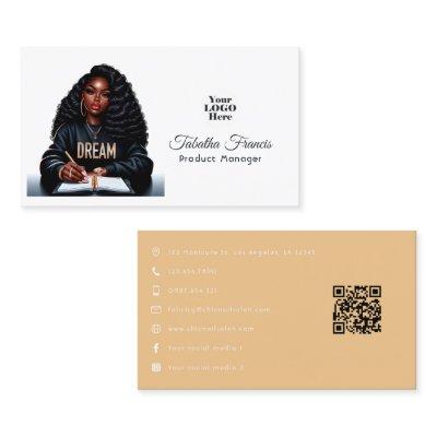 Strong Afro Black Woman Leadership Design