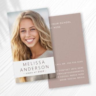 Student graduation networking photo profile card