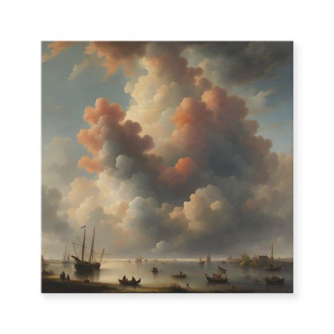 Stunning old dutch fine art trending masterpiece! square