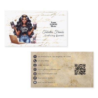 Stylish African American Crafting Queen Branding