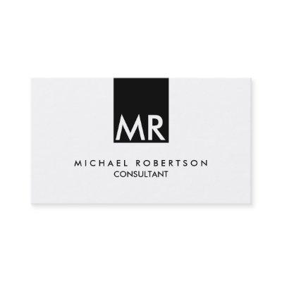 Stylish Attractive Monogram Black White