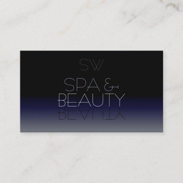 Stylish Black and Blue Mirror Font with Monogram