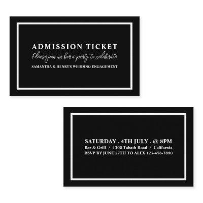 Stylish Black and White, Admission Ticket
