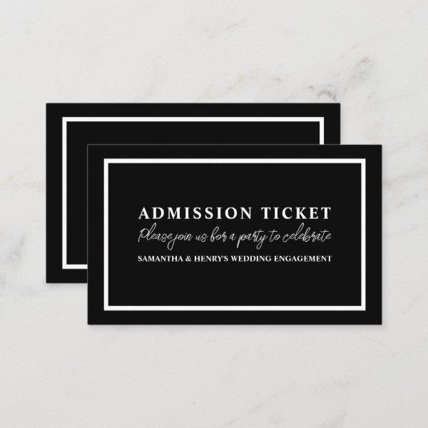 Stylish Black and White, Admission Ticket