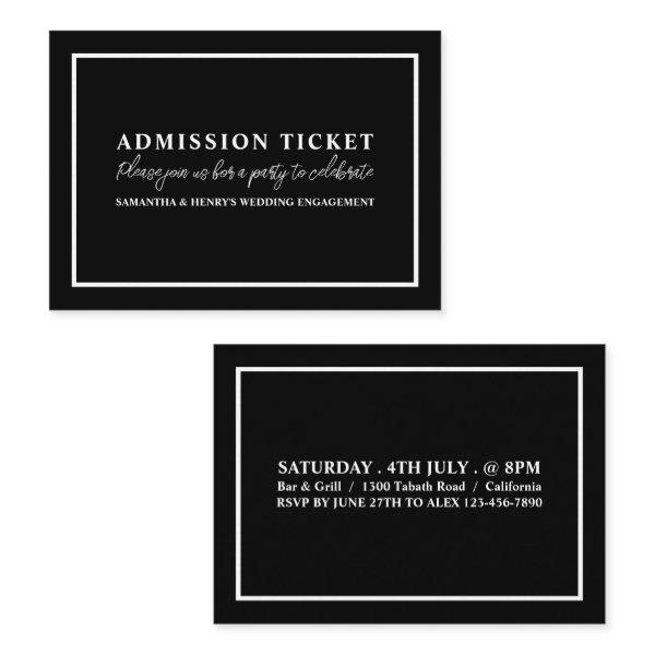 Stylish Black and White, Admission Ticket