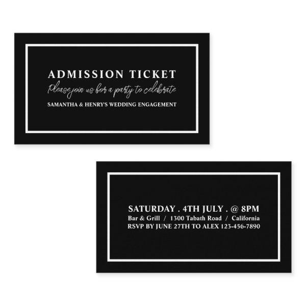 Stylish Black and White, Admission Ticket
