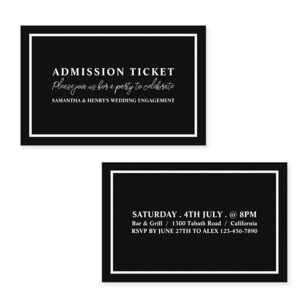 Stylish Black and White, Admission Ticket