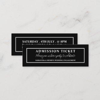 Stylish Black and White, Admission Ticket