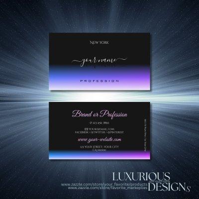 Stylish Black Blue and Purple Gradient Shadow Font