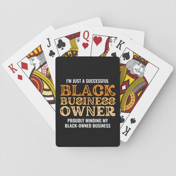 Stylish BLACK BUSINESS OWNER Black-Owned Playing Cards