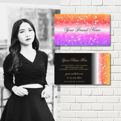 Stylish Black Colorful Sparkling Glitter Modern