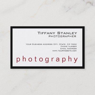 Stylish Black Frame White Trendy Photographer