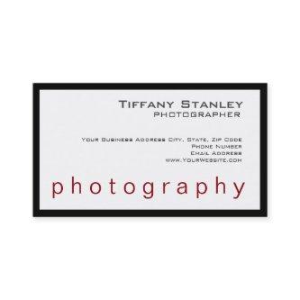 Stylish Black Frame White Trendy Photographer