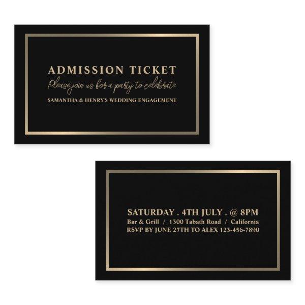 Stylish Black & Gold, Admission Ticket