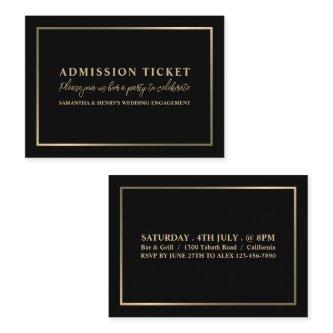 Stylish Black & Gold, Admission Ticket