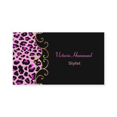 Stylish Black & Pink Jaguar Print