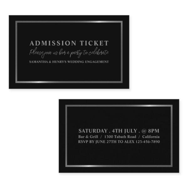 Stylish Black & Silver, Admission Ticket