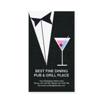 Stylish Black Tuxedo Martini Restaurant Pub