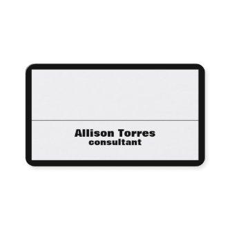Stylish Black & White Border Plain Creative Modern