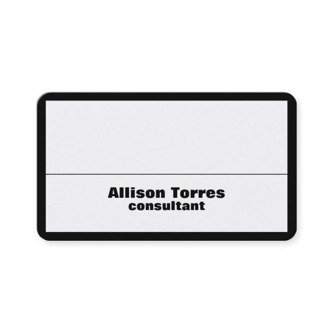 Stylish Black & White Border Plain Creative Modern
