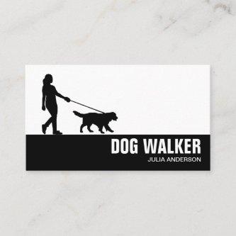 Stylish Black & White Dog Walker