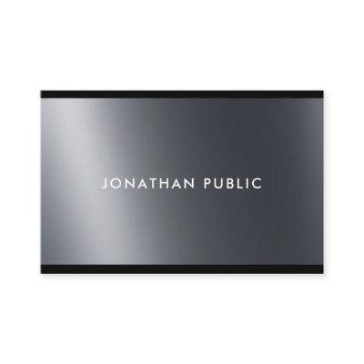 Stylish Black White Professional Modern Chic Plain