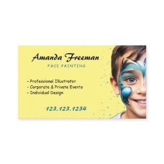 Stylish Blue and Yellow Party Face Painter