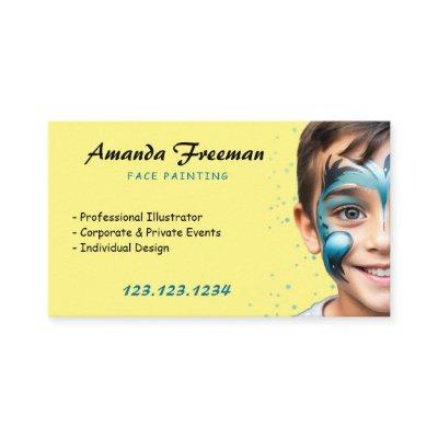Stylish Blue and Yellow Party Face Painter