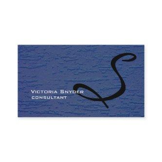 Stylish Blue Wall Texture Monogram Professional