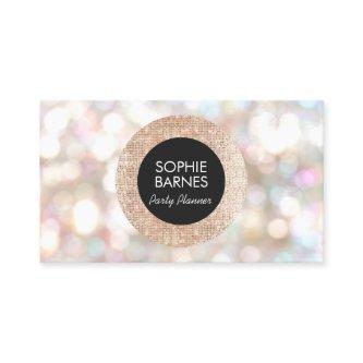 Stylish Bokeh and Rose Gold sequin Event Planner