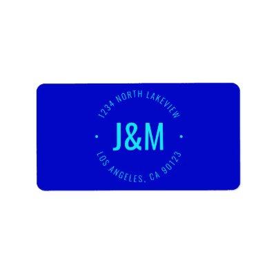 Stylish Bold Monogram & Circular Text Label