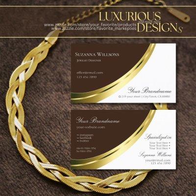 Stylish Brown and White with Decorative Gold Decor