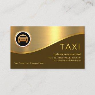 Stylish Brown Layer Gold Wave Taxi Driver