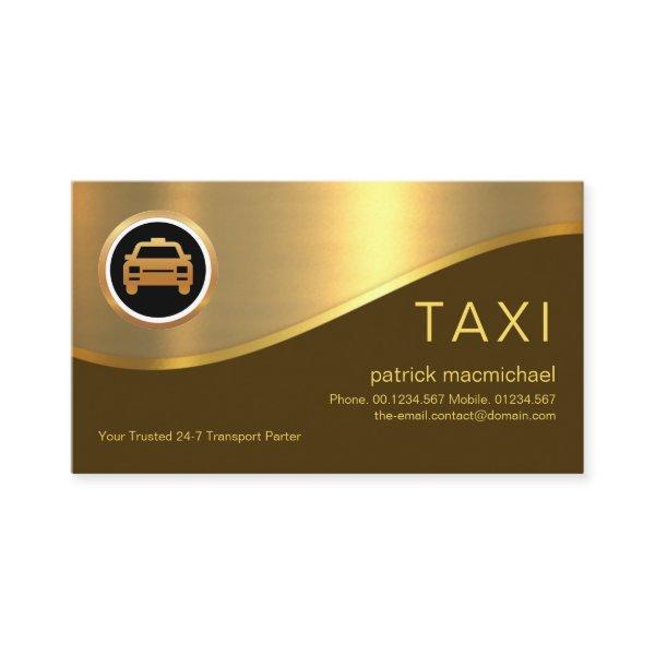 Stylish Brown Layer Gold Wave Taxi Driver