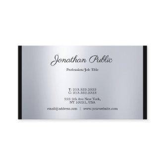 Stylish Calligraphy Script Modern Silver Trendy