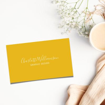 Stylish Chic Elegant Monogram Minimalist Yellow