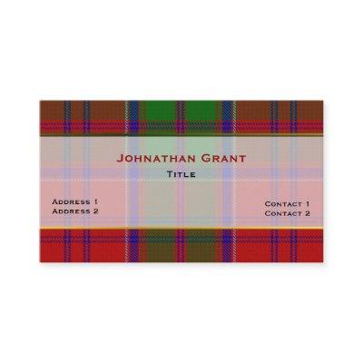 Stylish Clan Grant Plaid Custom