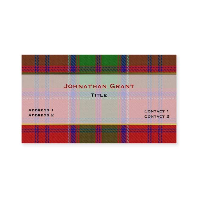 Stylish Clan Grant Plaid Custom