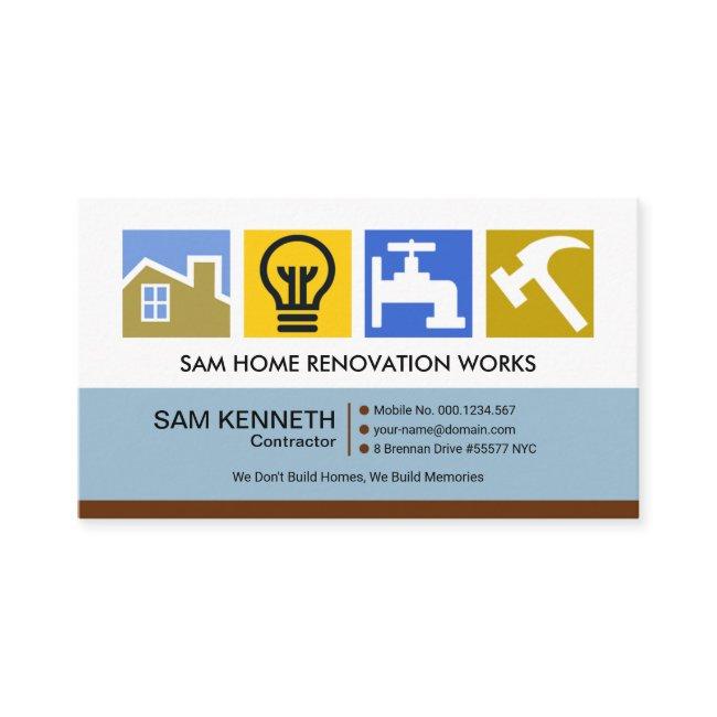 Stylish Colorful Construction Symbols Builder
