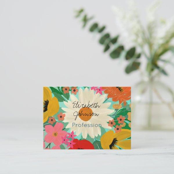 Stylish Colorful Watercolor Floral Mint Design
