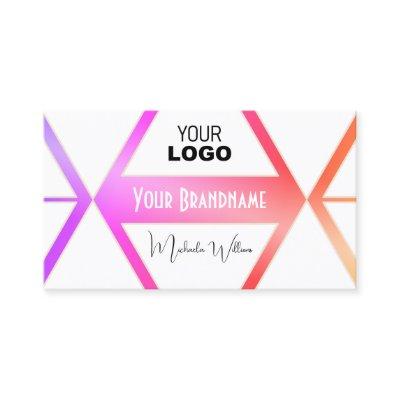 Stylish Colorful with White Geometric and Logo