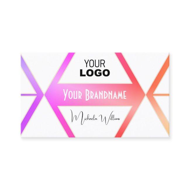 Stylish Colorful with White Geometric and Logo